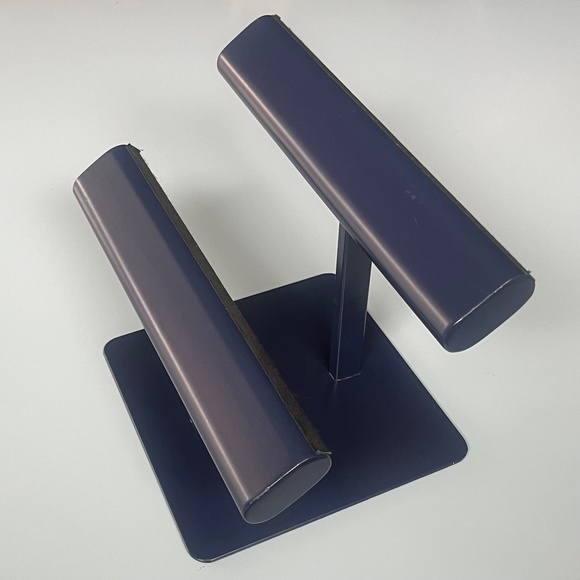 Tiered T-Bar Bracelet Stand Navy Jewelry Display - Picture 3 of 7